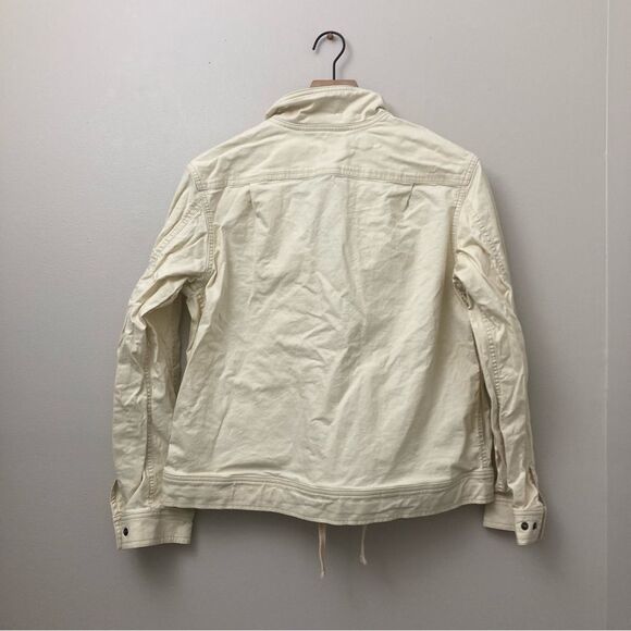 LL Beans Lightweight Cream Casual Full Zip Jacket - Picture 6 of 6